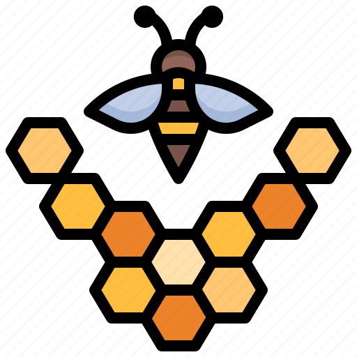 Honey, beehive, farming, and, gardening, animal, sweet icon - Download on Iconfinder