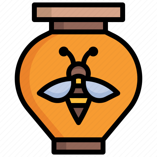 Honey, jar, bee, farming, and, gardening, sweet icon - Download on Iconfinder
