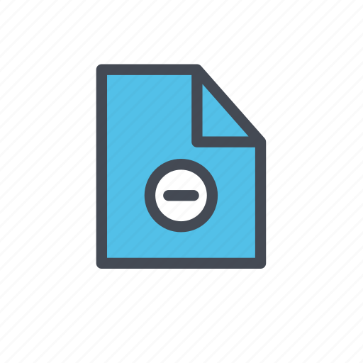 Document, remove, delete, file icon - Download on Iconfinder