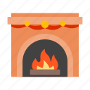 fireplace, burning, fire, flame, warm