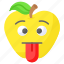 dumb, exhausted, funny, apple, emoji, emotion, emoticon 