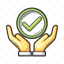 approve, verify, accept, check, confirm, yes, done