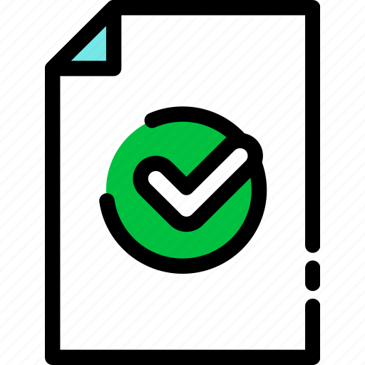 Document, checkmark, approved icon - Download on Iconfinder