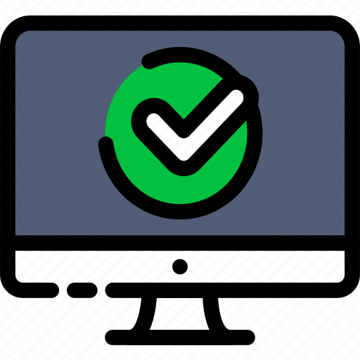 Computer, approved, checkmark icon - Download on Iconfinder