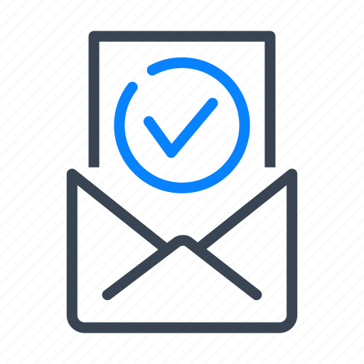 Approved, tick, letter, mail, verified, checked icon - Download on Iconfinder