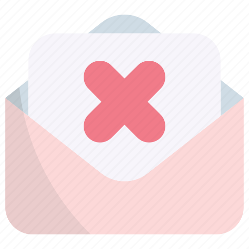 Mail, message, letter, denied, cancel, block, rejected icon - Download on Iconfinder