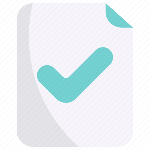 Paper, document, file, done, check, accept, approved icon - Download on Iconfinder