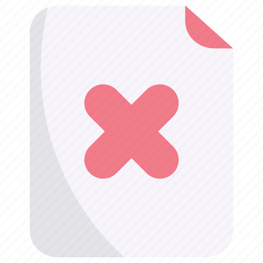 Paper, document, file, denied, cancel, block, rejected icon - Download on Iconfinder