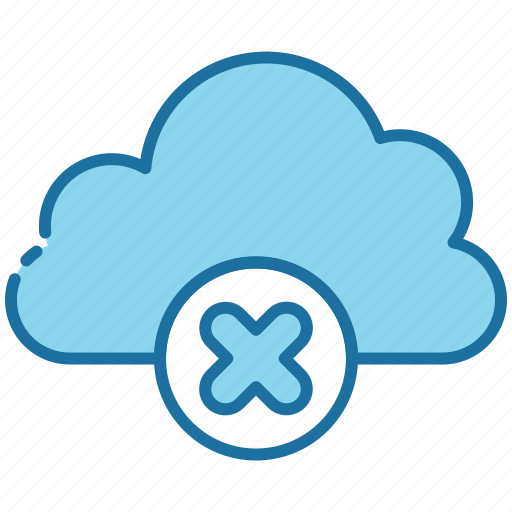 Cloud, storage, data, denied, cancel, block, rejected icon - Download on Iconfinder