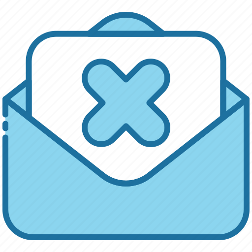 Mail, message, letter, denied, cancel, block, rejected icon - Download on Iconfinder