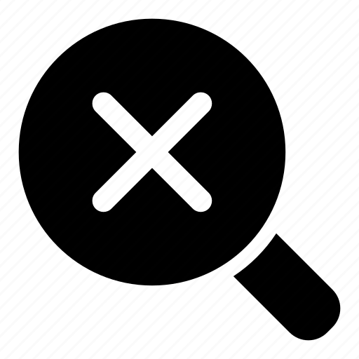 Rejected, reject, ui, loupe, cancel, zoom, magnifying icon - Download on Iconfinder