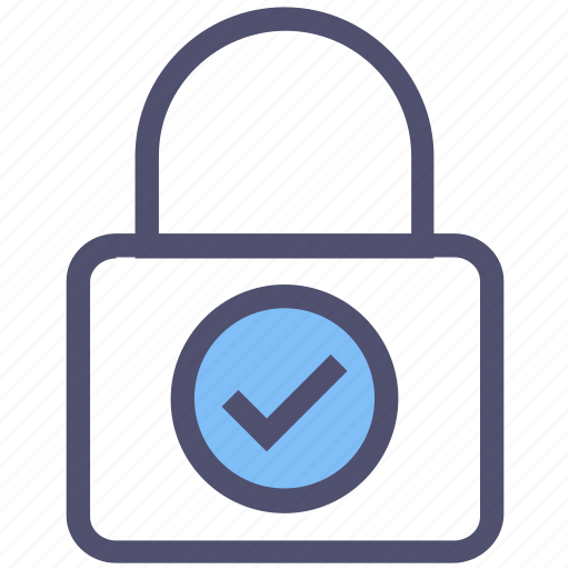 Approved, check mark, finished, lock, ok, padlock, security icon - Download on Iconfinder