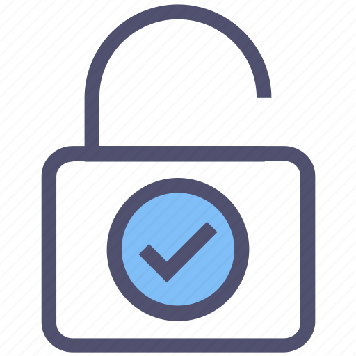Approved, check mark, finished, login, ok, security, unlock icon - Download on Iconfinder