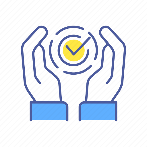 Agreement, approved, checkmark, done, finger, hand, holding icon - Download on Iconfinder