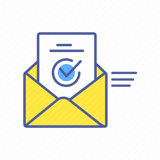 Agreement, approved, checkmark, envelope, letter, sms, successful icon - Download on Iconfinder