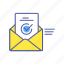agreement, approved, checkmark, envelope, letter, sms, successful 