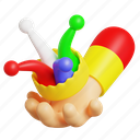 hand, hat clown, colorfull, gesture, interaction, finger