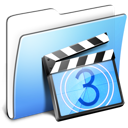 Aqua, folder, movies, smooth icon - Free download