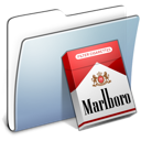 Folder, graphite, marlboro, smooth icon - Free download