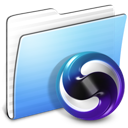 Aqua, folder, stripped, themes icon - Free download
