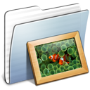Folder, graphite, pictures, stripped icon - Free download