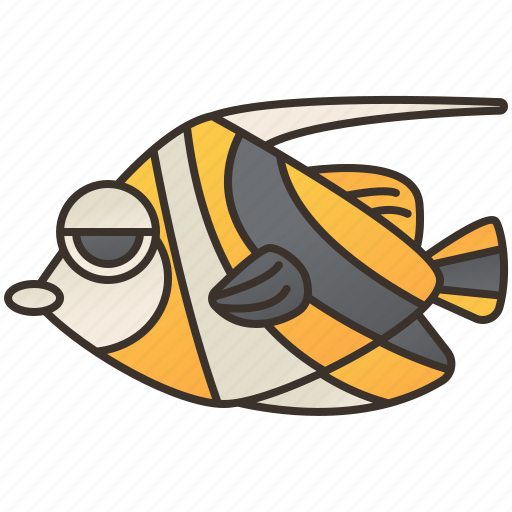 Aquarium, bannerfish, longfin, reef, tropical icon - Download on Iconfinder