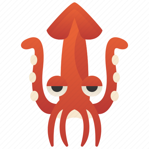 Fresh, marine, octopus, seafood, squid icon - Download on Iconfinder