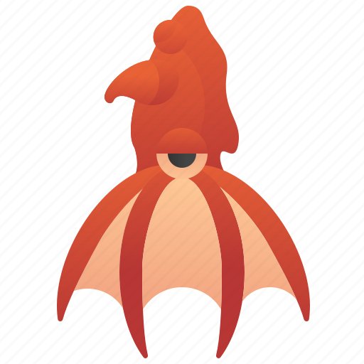 Animal, cephalopod, marine, squid, vampire icon - Download on Iconfinder