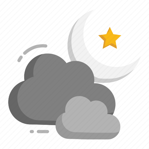 Weather, islamic, moon, crescent, star, ramadan, clouds icon - Download on Iconfinder