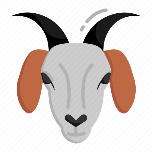 Head, chevon, goat, qurbani, bakra, face icon - Download on Iconfinder