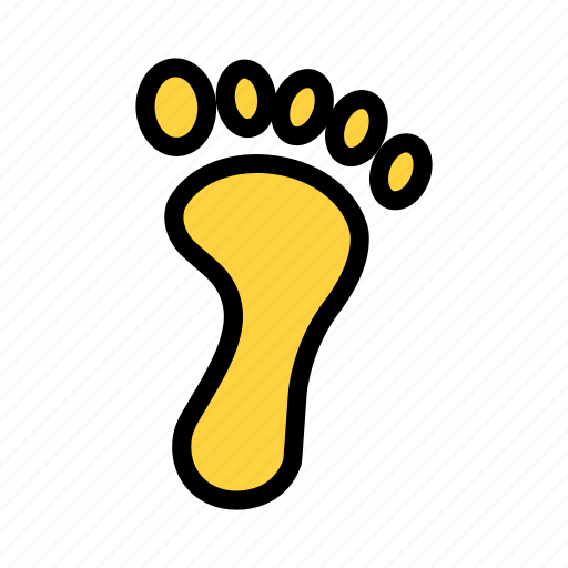 Footprint, bare, archeology, human, trace icon - Download on Iconfinder