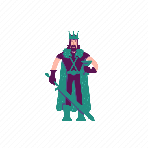 Ruler, monarch, king, knight, medieval illustration - Download on Iconfinder