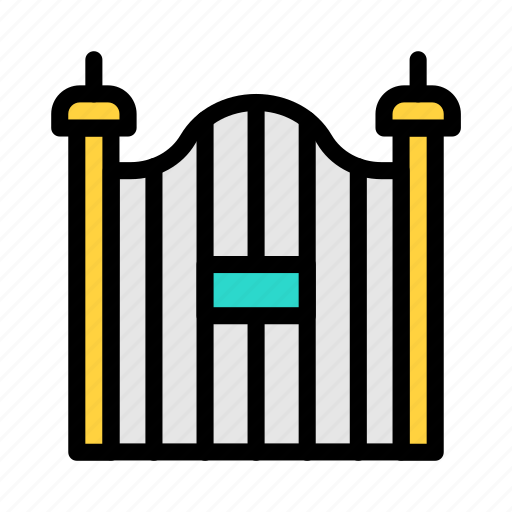 Gate, building, entrance, fence, door icon - Download on Iconfinder