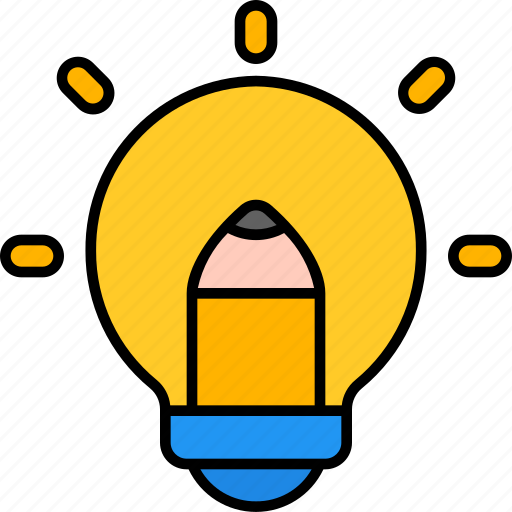 Creative, design, thinking, idea, bulb, pencil icon - Download on Iconfinder