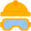 helmet, safety, glasses, construction, protection, equipment, security, safe 