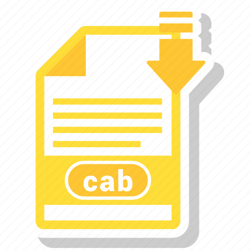 Cab, file, format icon - Download on Iconfinder