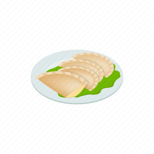 Bread, empanada, isometric, meat, pastry, pie, stuffed icon - Download on Iconfinder