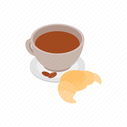 Argentina, breakfast, coffee, croissant, drink, isometric, morning icon - Download on Iconfinder
