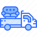 car, truck, delivery, chair, armchair, shop, furniture