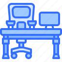 armchair, chair, computer, monitor, table, shop, furniture