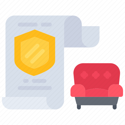 Guarantee, armchair, chair, shield, protection, shop, furniture icon - Download on Iconfinder