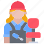 worker, woman, screwdriver, chair, armchair, shop, furniture 