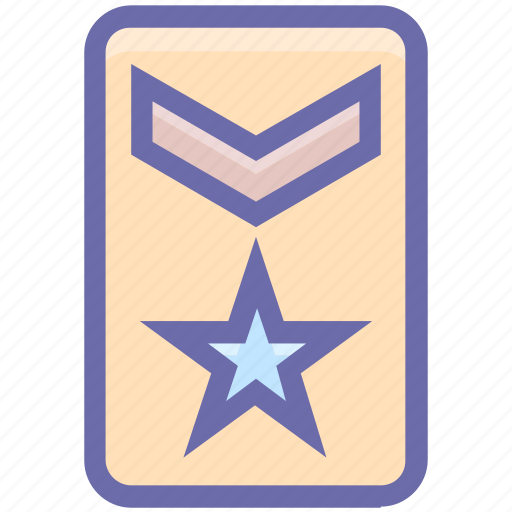 Army, army badge, badge, force badge, rank, soldier, star icon - Download on Iconfinder