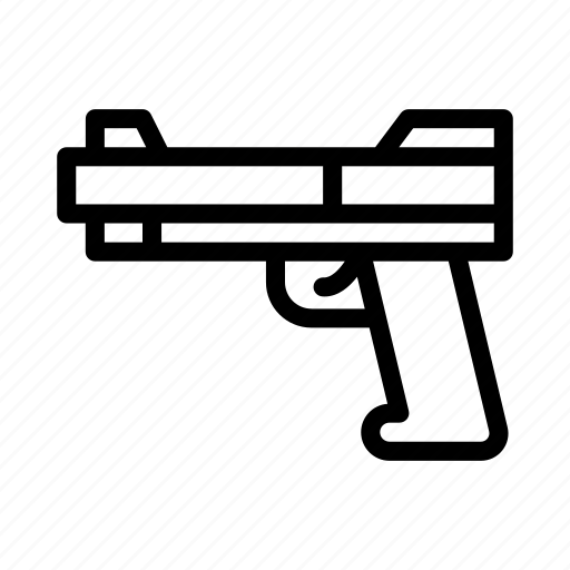 Pistol, gun, weapon, military, army icon - Download on Iconfinder