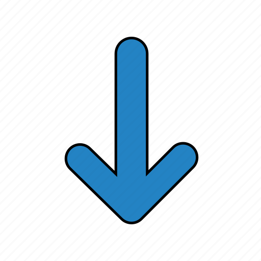 Arrow, arrows, direction, down, download, navigation, pointer icon - Download on Iconfinder