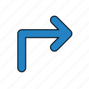 arrow, arrows, direction, navigation, right, route, way