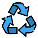 arrow, ecology and environment, loop, recycle, refresh, reuse, sign