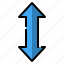 arrow, direction, double arrow, resize, up and down arrow, user interface, vertical 