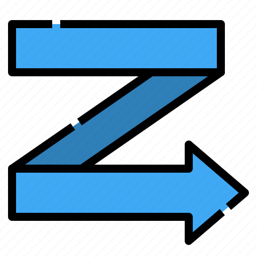 Arrow, direction, move, navigation, orientation, user interface, zig zag icon - Download on Iconfinder