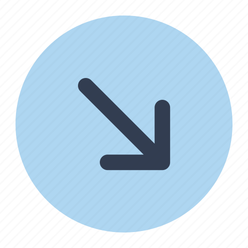 Down, right, arrow, direction, navigation, location, arrows icon - Download on Iconfinder